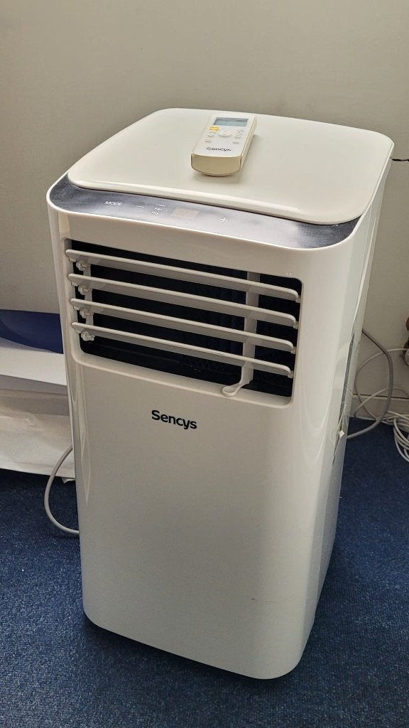 Sencys mobiele airco, model 5326747, Ophalen, Minder dan 60 m³, 3 snelheden of meer, Zo goed als nieuw