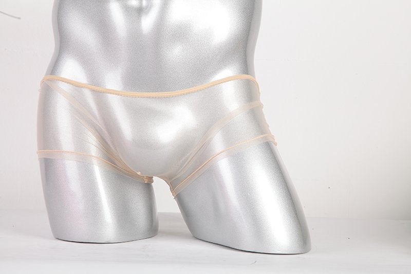 Beige doorzichtige heren boxer, Kleding | Heren, Verzenden, Beige, Boxer
