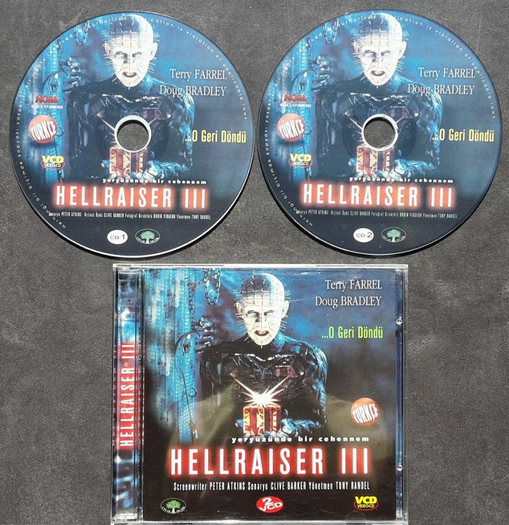CDI - VideoCD Hellraiser 3 III VCD Film Turkce, Overige genres, 1 speler, Ophalen of Verzenden, Zo goed als nieuw