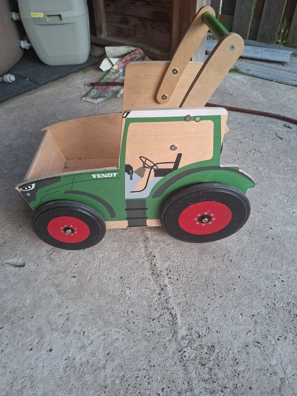 Houten looptractor Fendt voor stoere jongens/meisjes, Ophalen, Gebruikt, Duwvoertuig