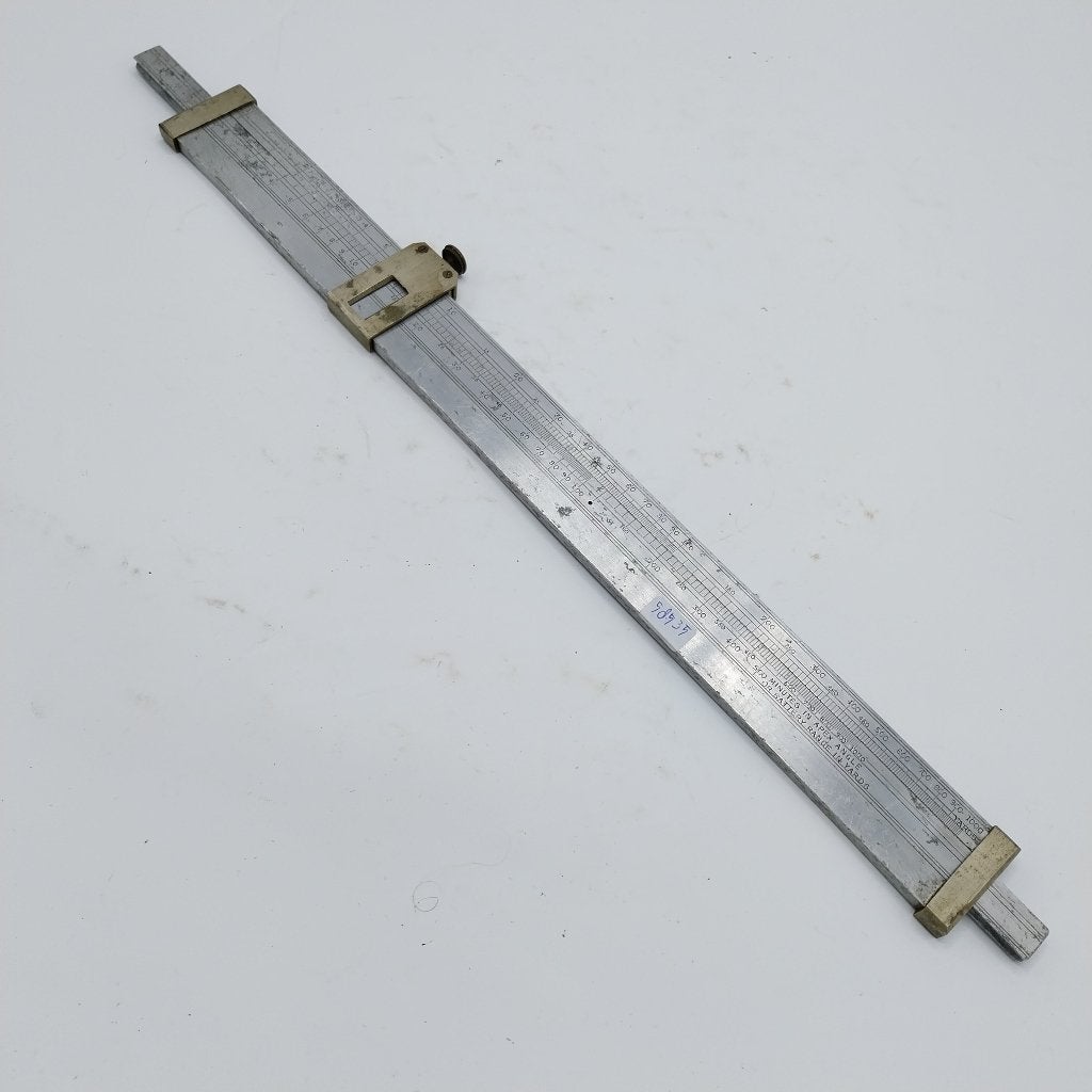 Metalen rekenliniaal uit het Engelse leger 1918 (58535-ML), Ophalen of Verzenden