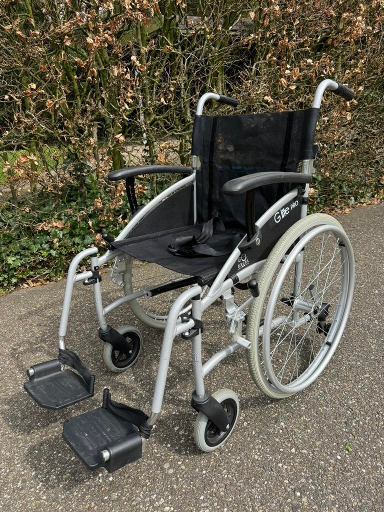Rolstoel Excel G-LITE pro lichtgewicht 2022 harde banden, Ophalen, Inklapbaar, Zo goed als nieuw, Duwrolstoel