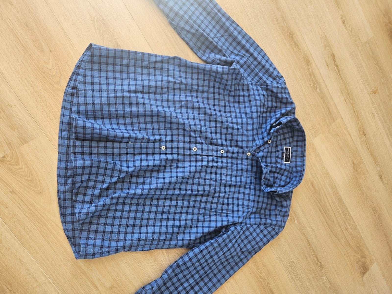 Charles Tyrwhitt overhemd blauw ruit XXL classic fit zgan, Blauw, Charles Tyrwhitt, Ophalen of Verzenden, Zo goed als nieuw