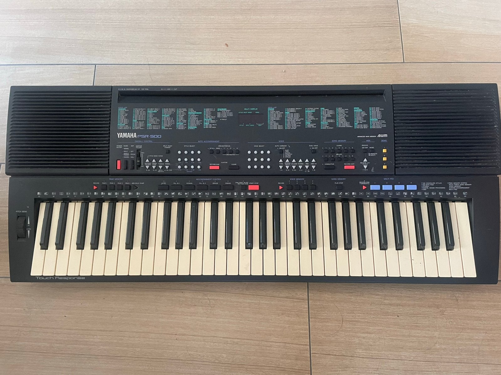 Ter overname Yamaha PSR 500 Keyboard, Muziek en Instrumenten, Keyboards, Ophalen, 61 toetsen, Gebruikt, Midi-aansluiting
