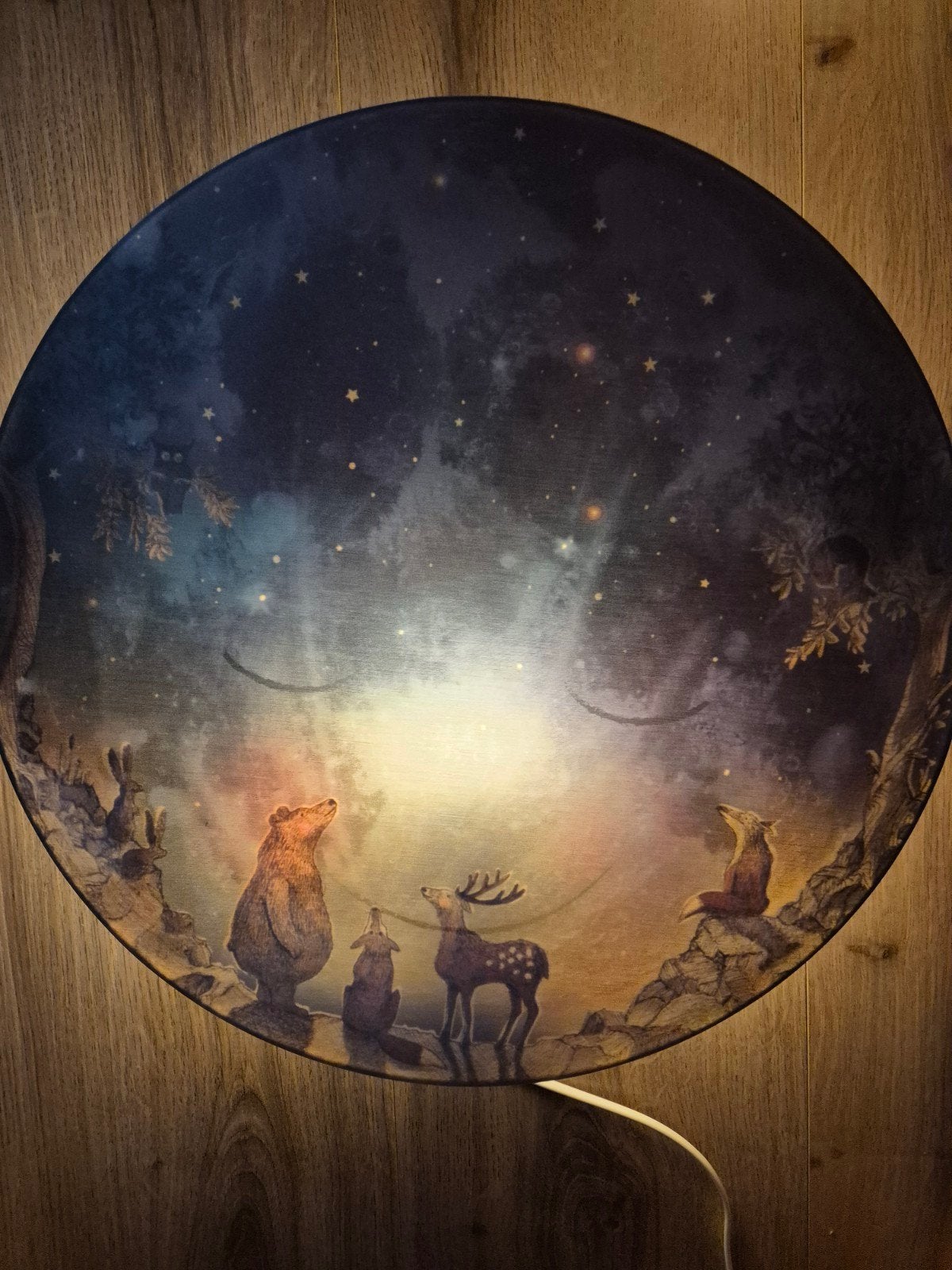 Magische Hartendief lamp -  ga slapen maan, Meerkleurig, Ophalen of Verzenden, Zo goed als nieuw, Lamp