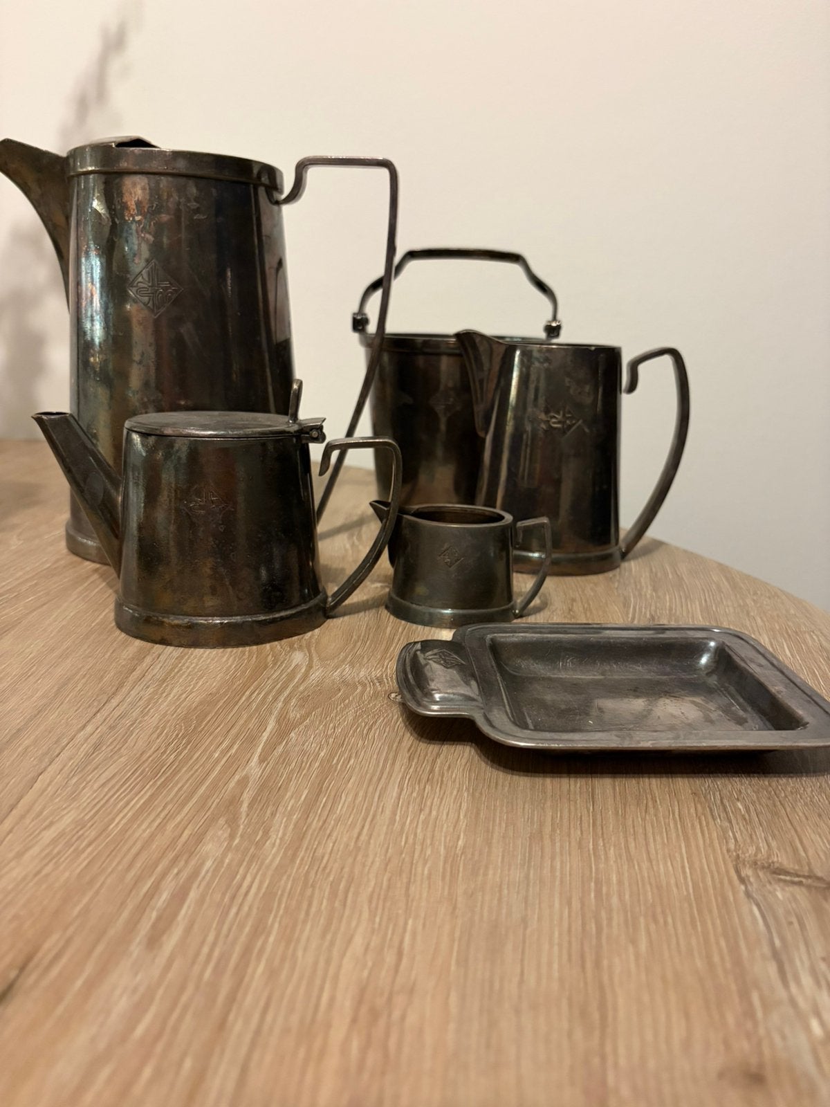 Zwanenburg tinnen thee set, Antiek en Kunst, Ophalen of Verzenden