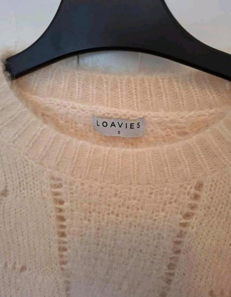 Loavies fluffy trui beige/crème maat S, Beige, Ophalen of Verzenden, Maat 36 (S), Loavies