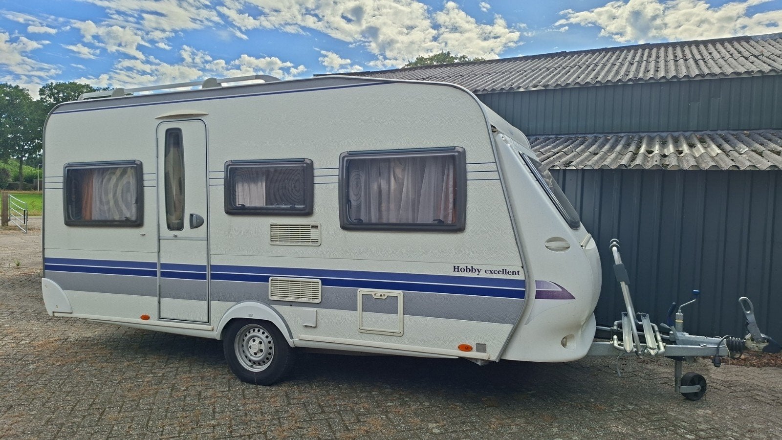 Goed onderhouden Hobby 455 UF Excellent (2008) met voortent, Caravans en Kamperen, Rondzit, Hobby, Particulier, Tot en met 4