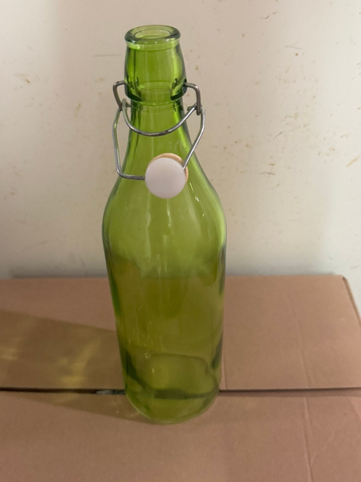 Vazen fles groen, Ophalen of Verzenden, Groen