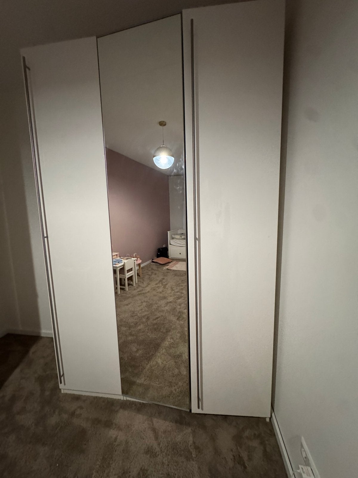 IKEA PAX deuren met handgrepen wit hoogglans fardal 50x229, Overige materialen, 200 cm of meer, Zo goed als nieuw, 50 tot 100 cm