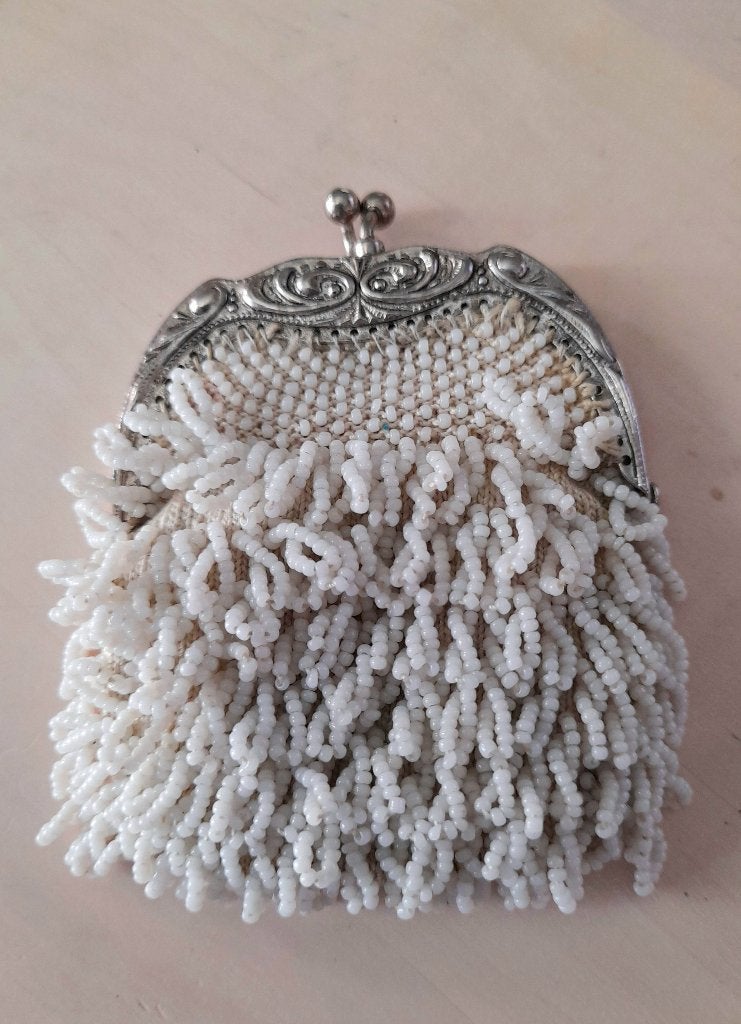 Mooi vintage handgemaakt kralenbeursje, Ophalen of Verzenden