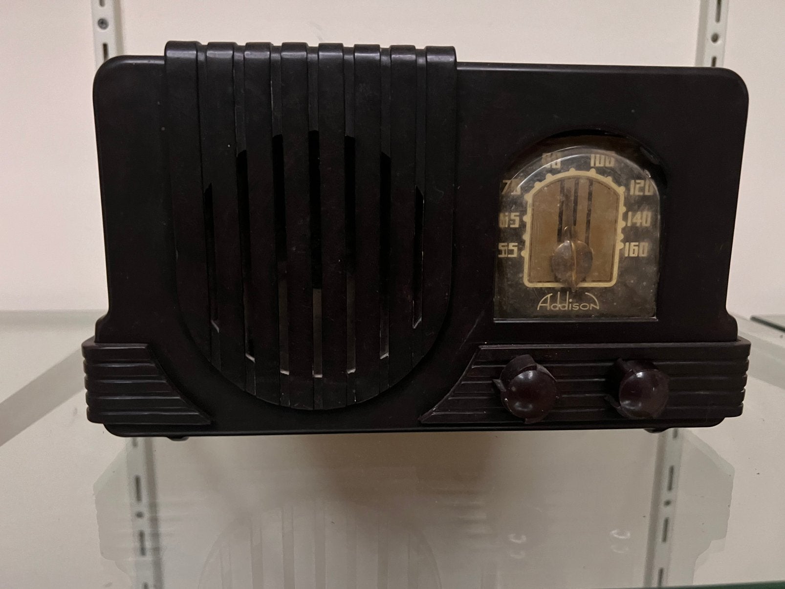 Addison L2 Art-Deco 'Waterfall' Radio uit 1946 - Canada, Ophalen of Verzenden, Gebruikt, Radio