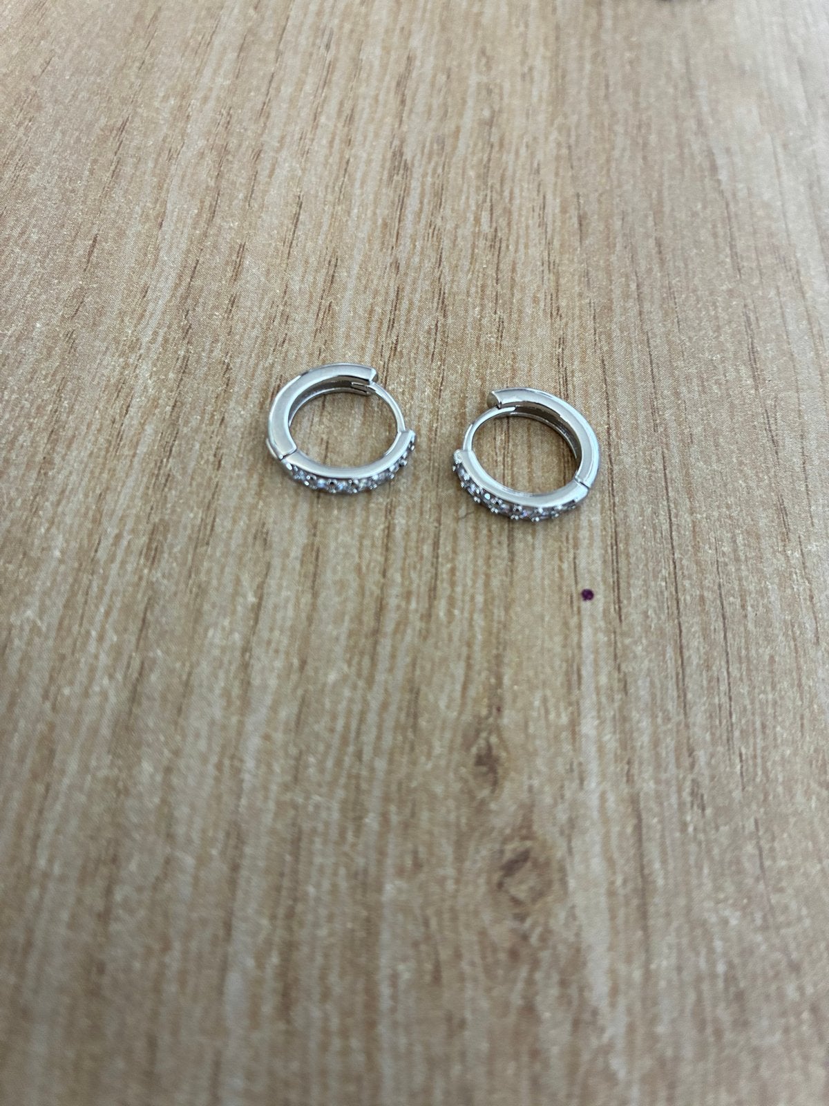 Stijlvolle RVS Creolen met Zirkonia Steentjes, Met kristal, Overige materialen, Hangers, Ophalen of Verzenden