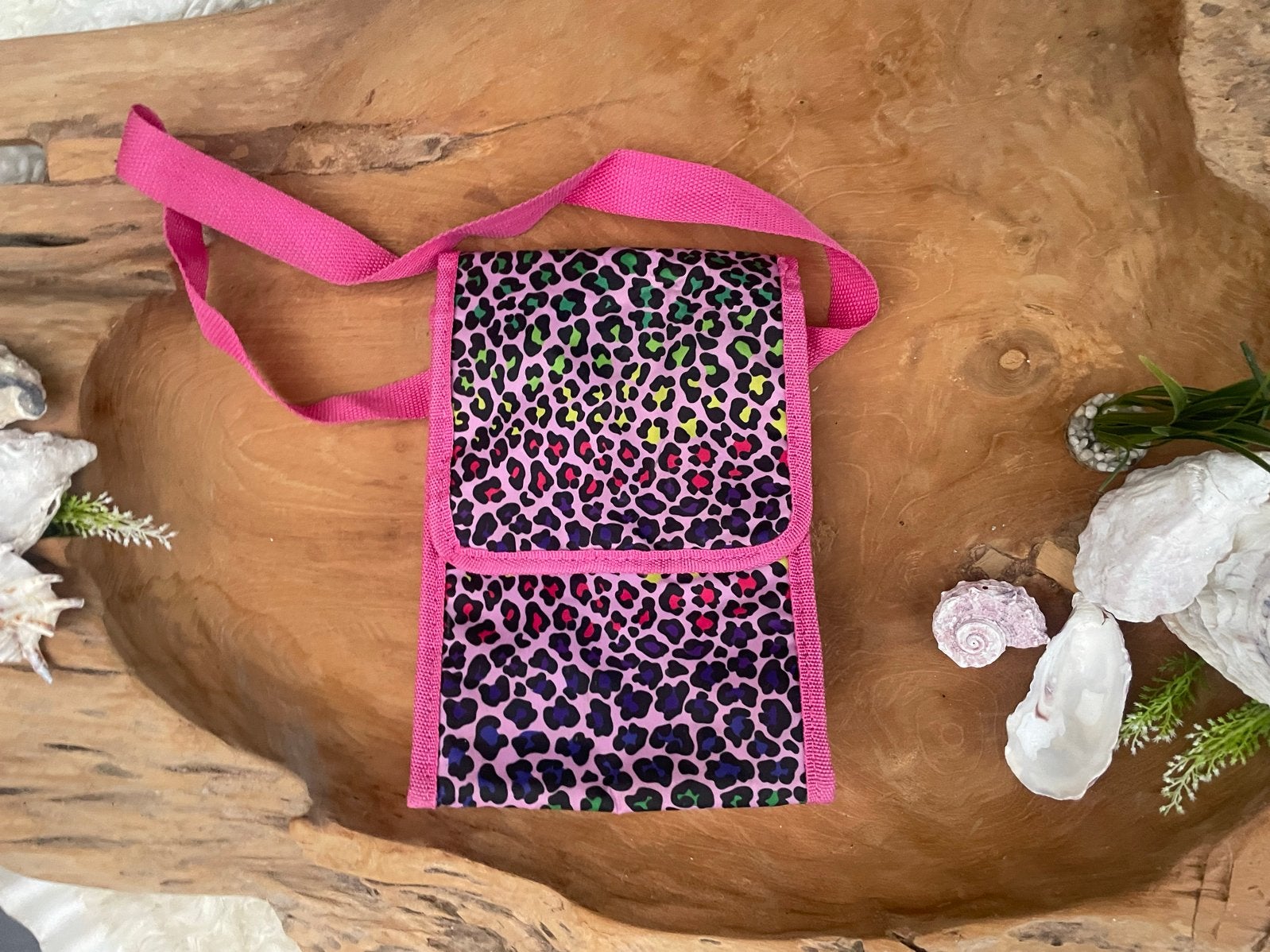 Roze lunchtas met luipaardprint - Geïsoleerd, Caravans en Kamperen, Ophalen of Verzenden, Gebruikt, Koeltas, Koelelement