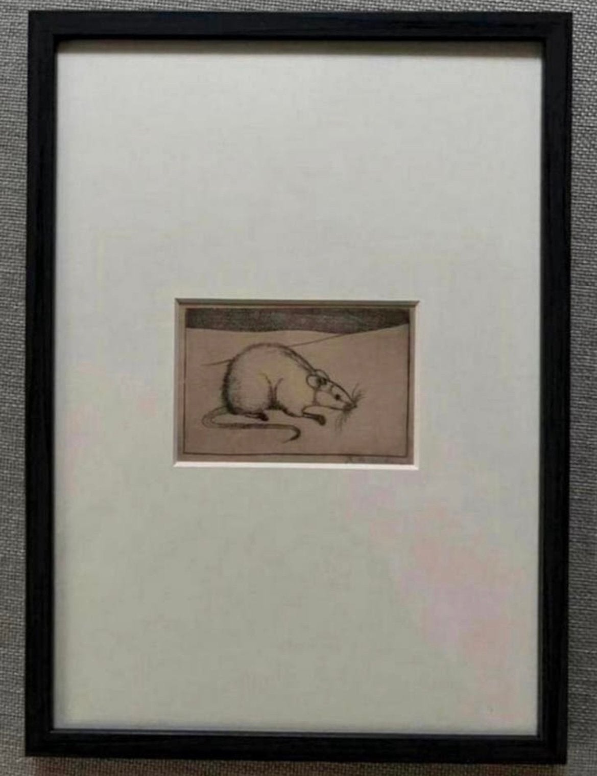 Jan Mankes 1889-1920 / Originele Heliogravure Muis 1923, Antiek en Kunst, Kunst | Etsen en Gravures, 23 cm, Ophalen of Verzenden