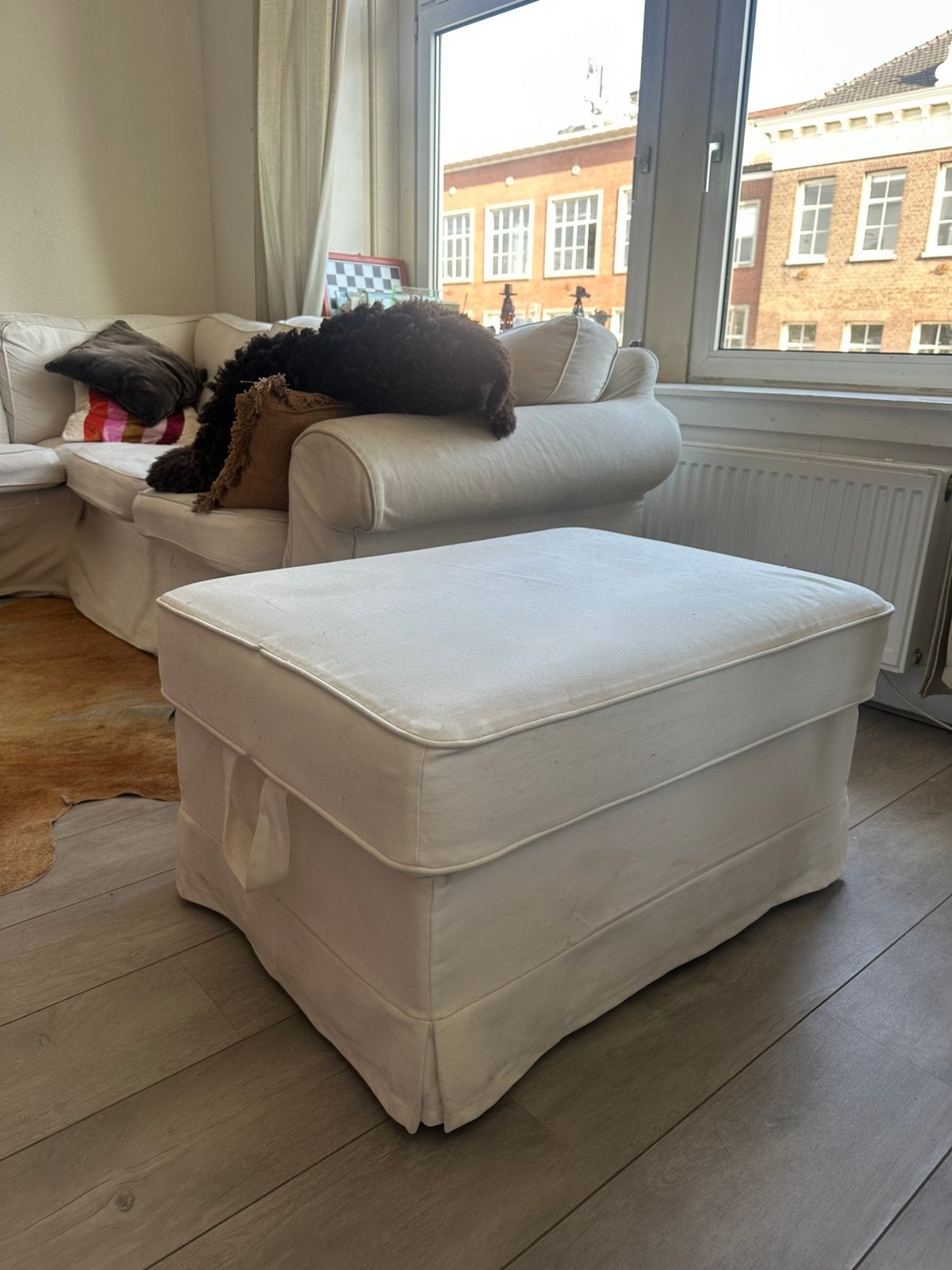 IKEA hocker wit, Huis en Inrichting, Ophalen, Gebruikt, Rechthoekig