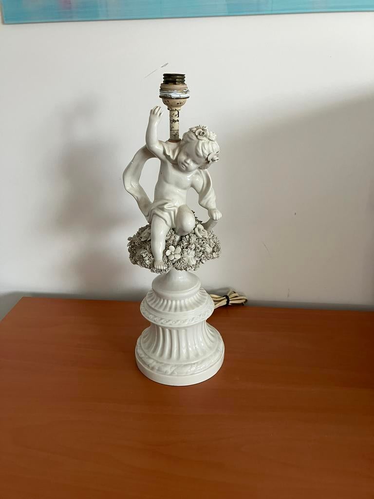 Keramische lampenvoet vintage engel, Ophalen of Verzenden, Zo goed als nieuw, Minder dan 50 cm