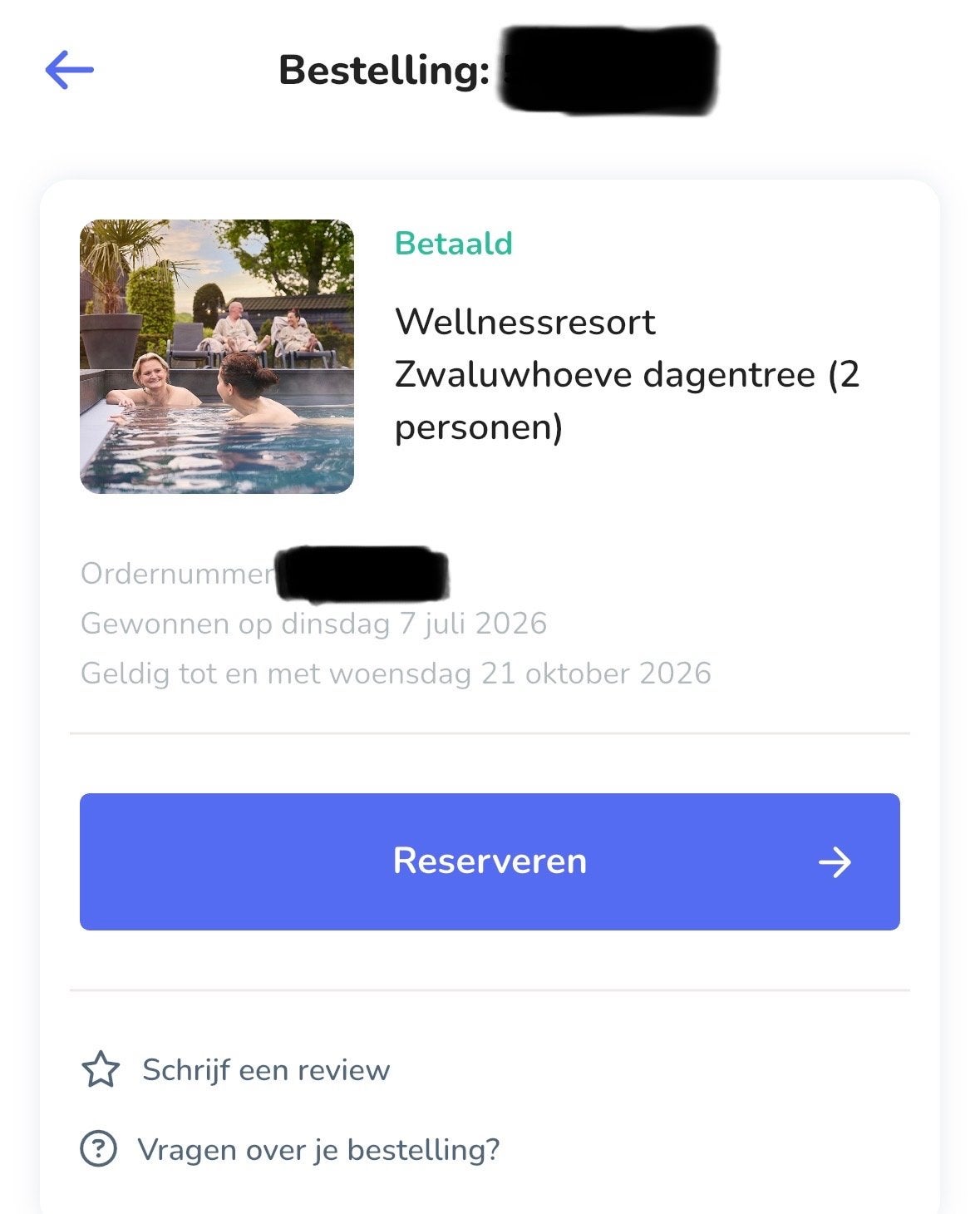 Sauna Zwaluwhoeve, Tickets en Kaartjes, Twee personen, Ticket of Toegangskaart