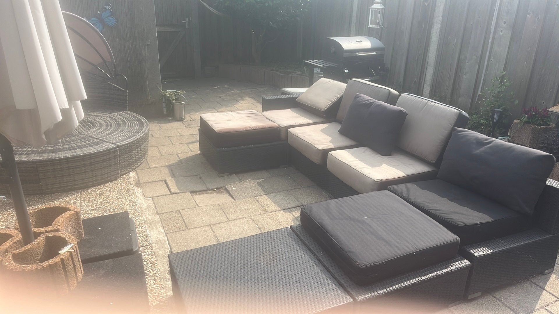 Loungebank, Ophalen, Kunststof, Gebruikt, Loungeset