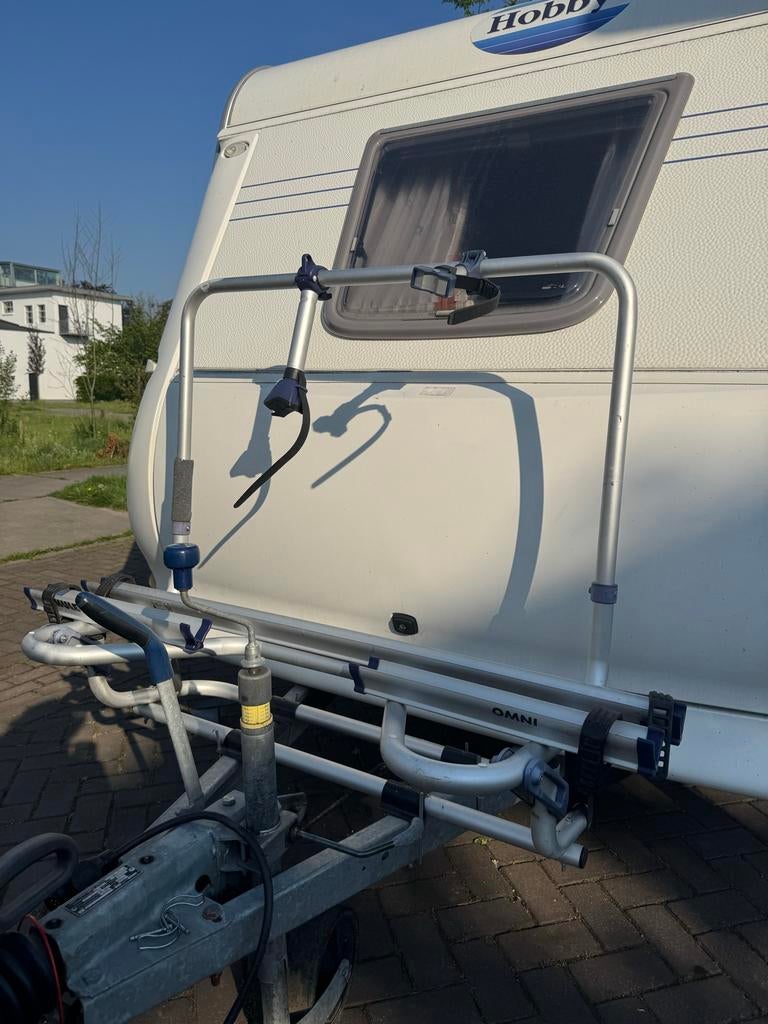 Thule OMNI Fiamma fietsendrager voor caravan (2 fietsen), Ophalen of Verzenden, Gebruikt