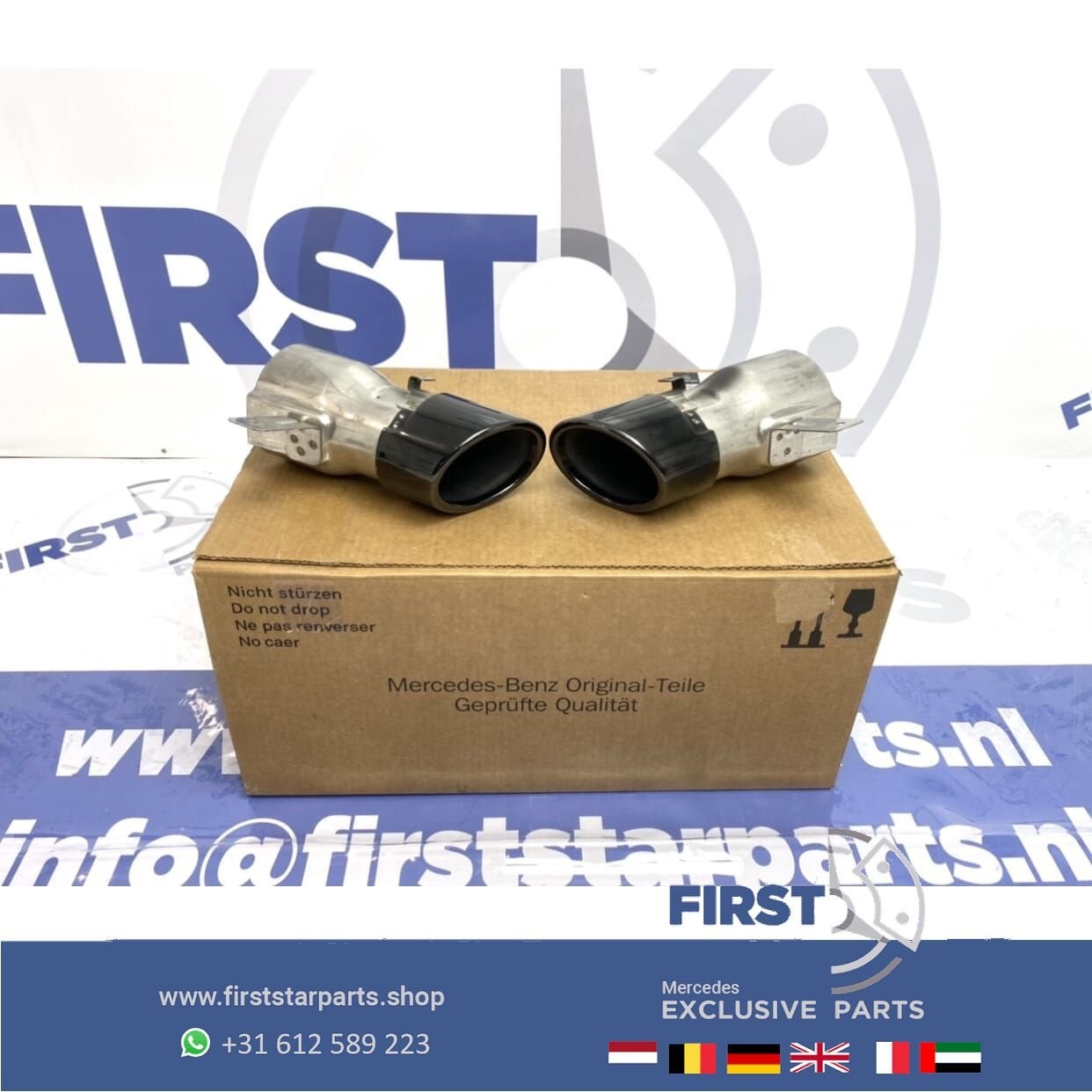 W177 V177 A35 W118 CLA35 AMG UITLAAT SIERSTUKKEN SET ZWART o, Auto-onderdelen, Gebruikt, -, Ophalen of Verzenden, -