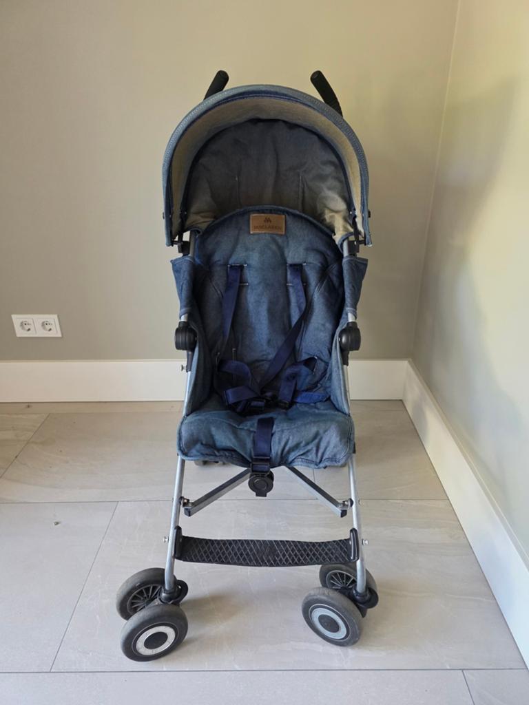 Maclaren Quest buggy - denim blauw, Ophalen of Verzenden, Gebruikt, Maclaren, Verstelbare rugleuning