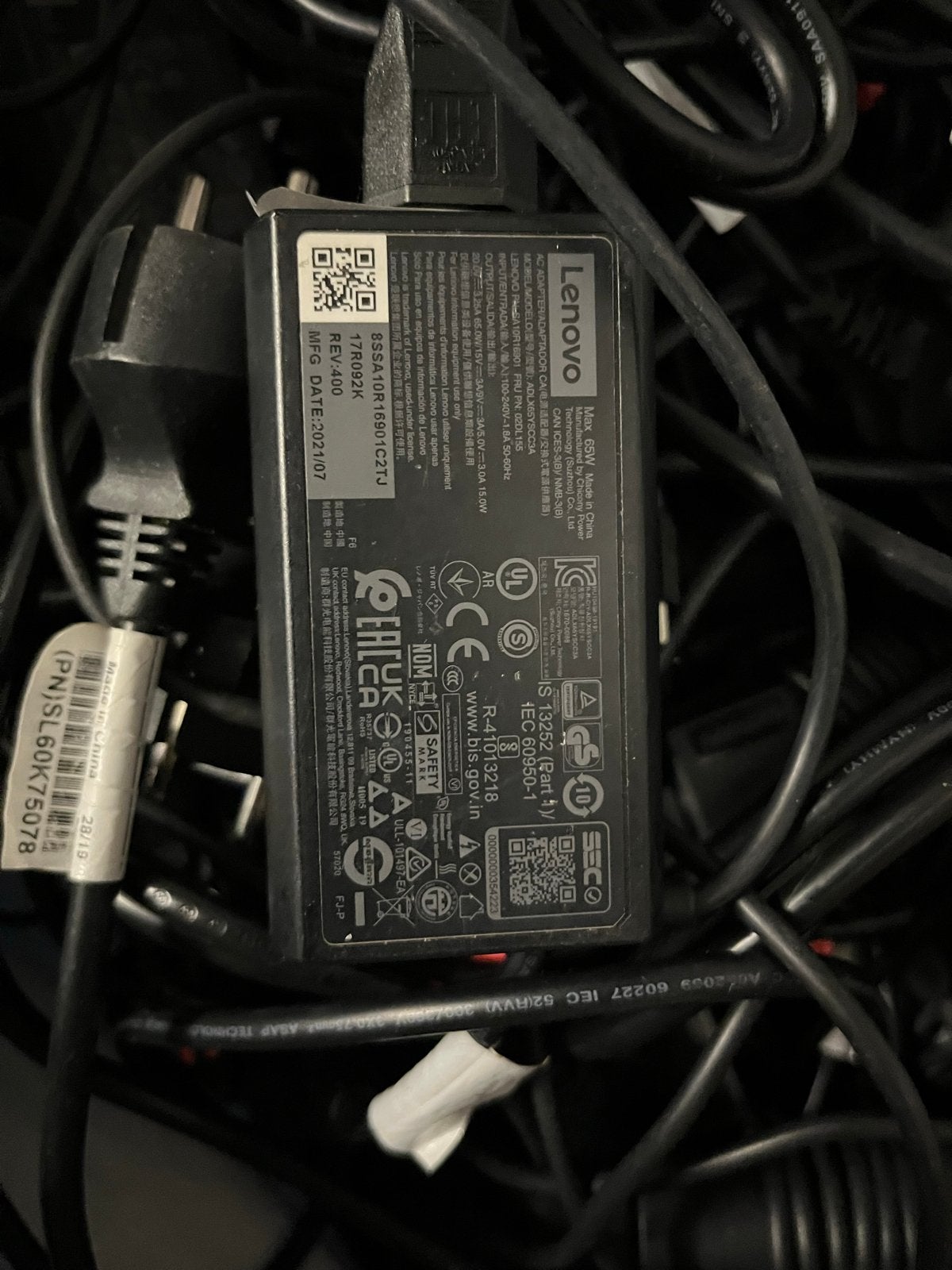Lenovo 65W USB-C Oplader - Zo goed als nieuw, Computers en Software, Laptop-opladers, Ophalen of Verzenden, Zo goed als nieuw