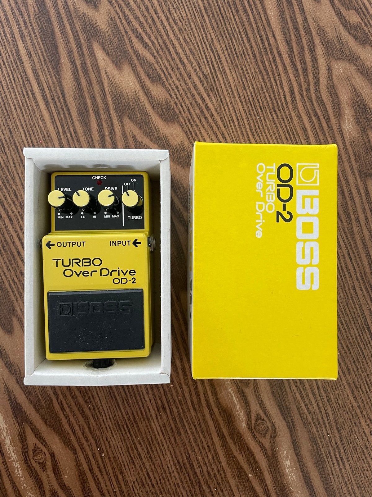 Boss OD-2 Turbo Overdrive (Made in Taiwan) met originele ver, Muziek en Instrumenten, Effecten, Ophalen of Verzenden, Zo goed als nieuw