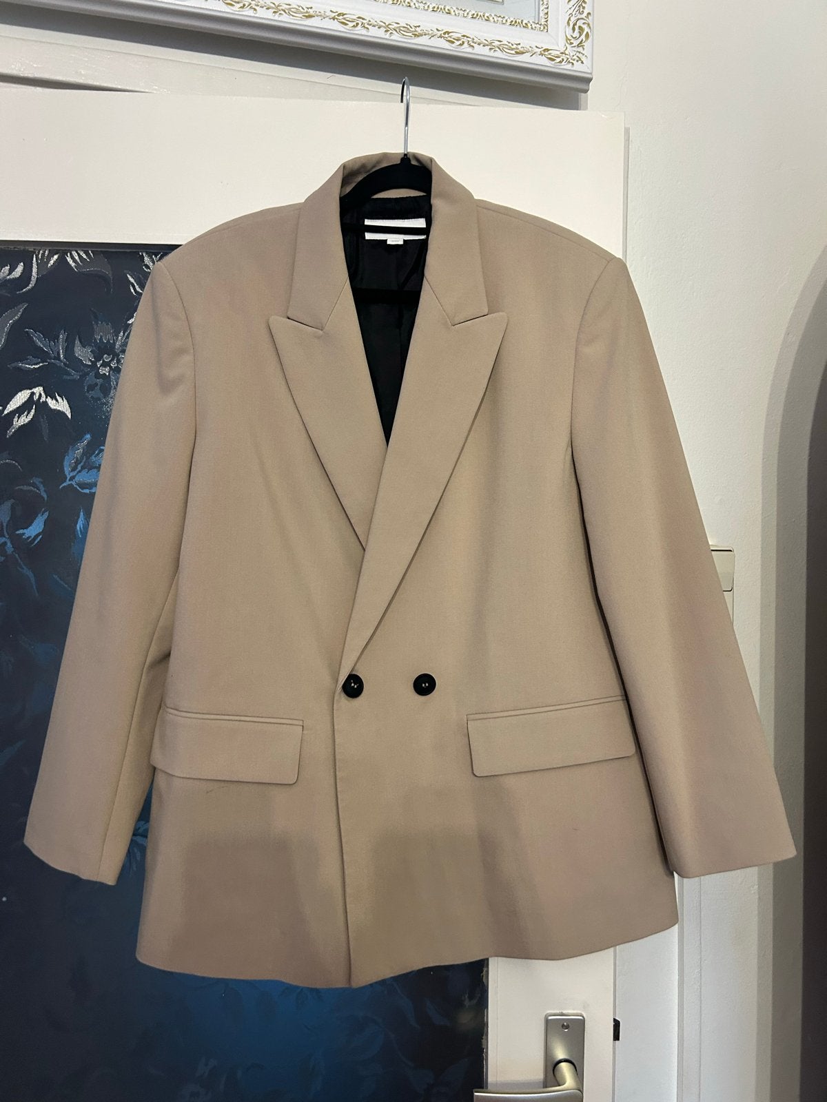 Oversized beige blazer - Zara - Maat M, Kleding | Dames, Beige, Zo goed als nieuw, Jasje, Ophalen