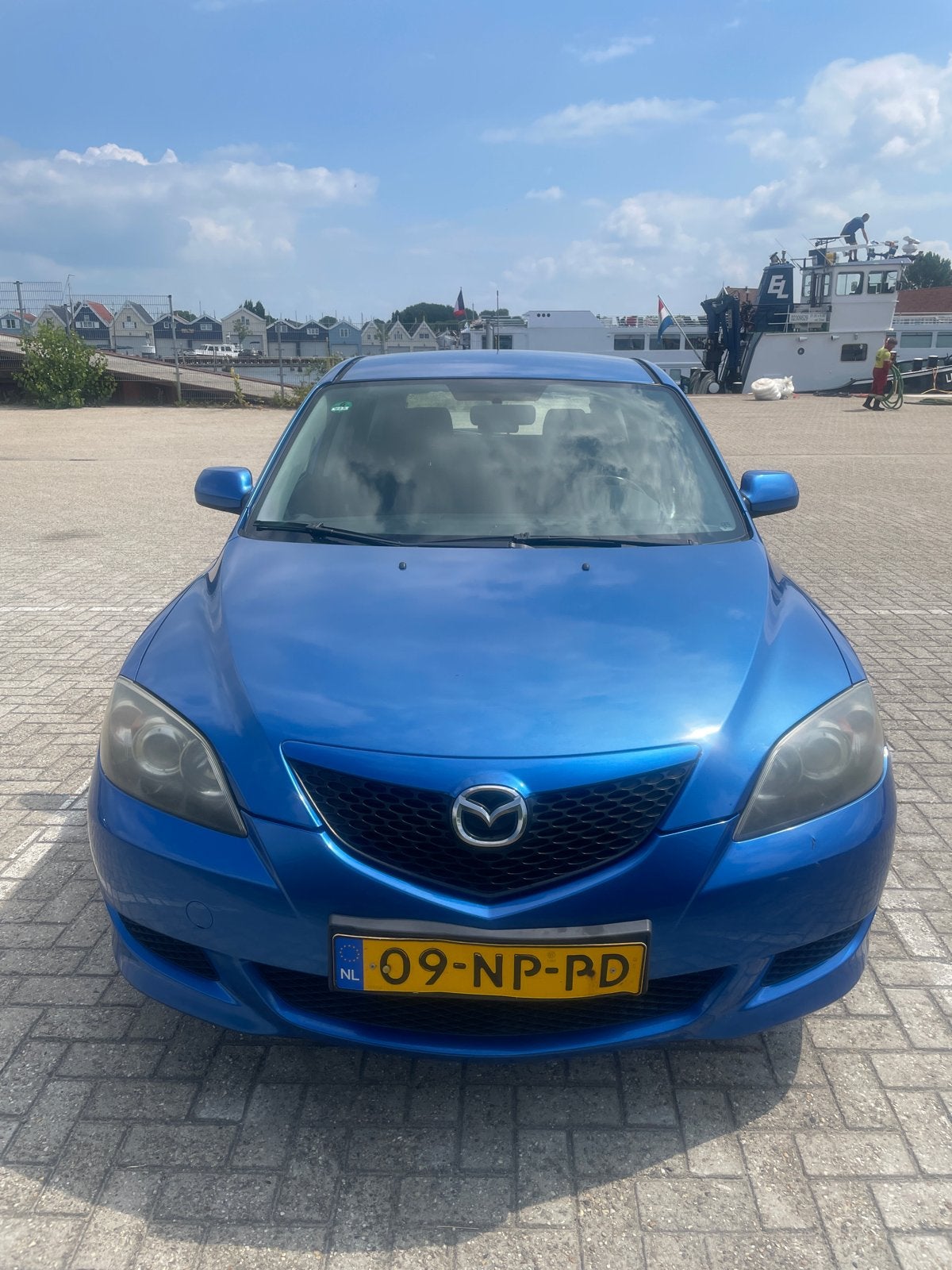 Mazda 3 1.6 sport Hatchback 2004 Blauw, Voorwielaandrijving, 1160 kg, 4 cilinders, Blauw
