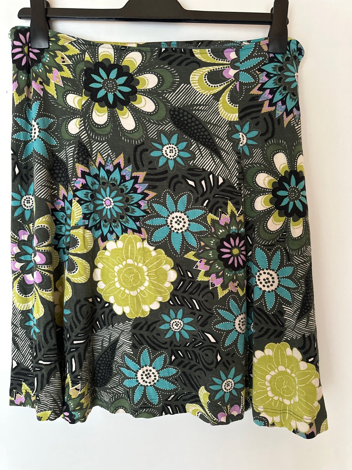 Monari rok met bloemenprint - Maat 42/44 (L), Kleding | Dames, Maat 42/44 (L), Ophalen of Verzenden, Zo goed als nieuw, Knielengte