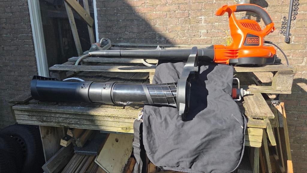 Black+Decker GW3030 Bladblazer/Bladzuiger 3000W, Ophalen, Gebruikt, Met opvangzak, Elektrisch