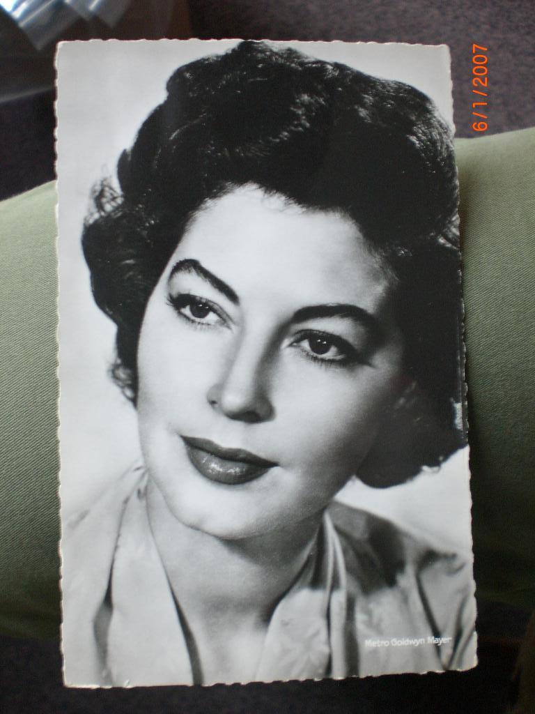 kaart Ava Gardner 4, Ophalen of Verzenden, 1940 tot 1960, Ongelopen, Sterren en Beroemdheden