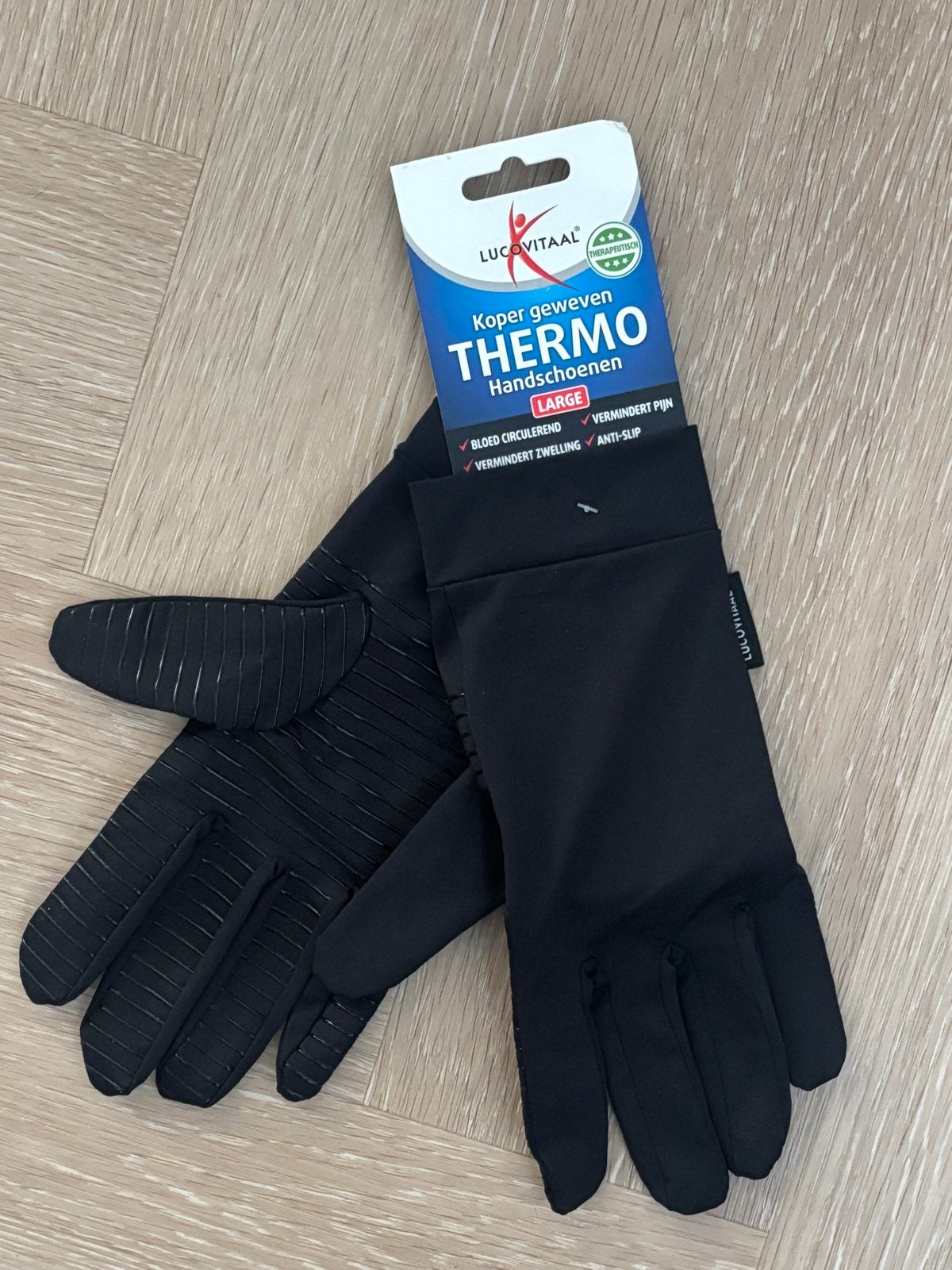 Lucovitaal Koper Geweven Thermo Handschoenen - Maat L, Ophalen of Verzenden, Nieuw, Maat 42/44 (L), Handschoenen
