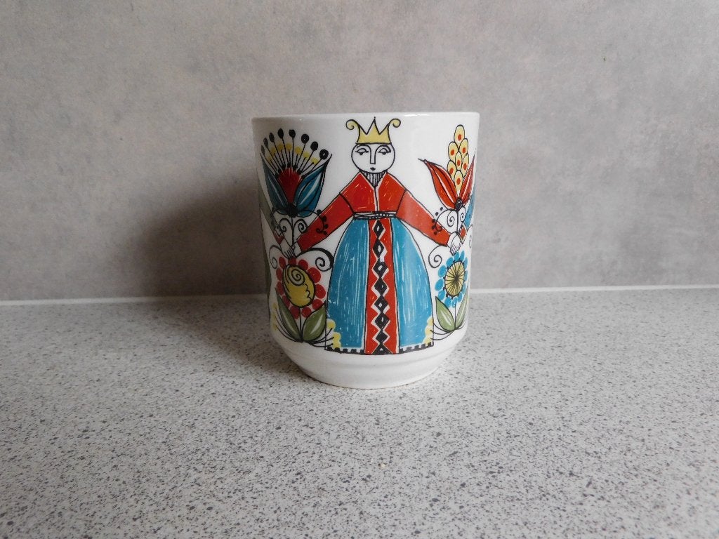 Mok 10x8,5 cm. Saga Figgjo Flint Norway, Overige merken, Keramiek, Zo goed als nieuw, Overige stijlen
