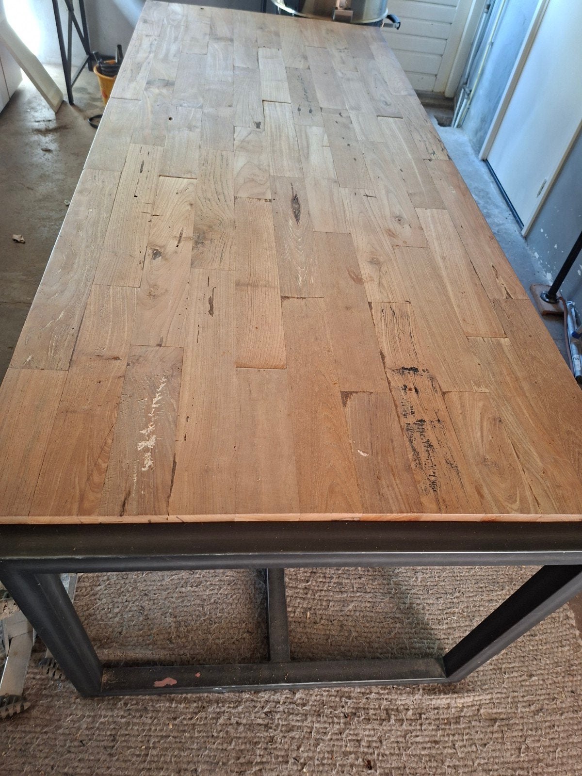 eettafel, Huis en Inrichting, Tafels | Eettafels, Ophalen, Rechthoekig, 200 cm of meer, 50 tot 100 cm