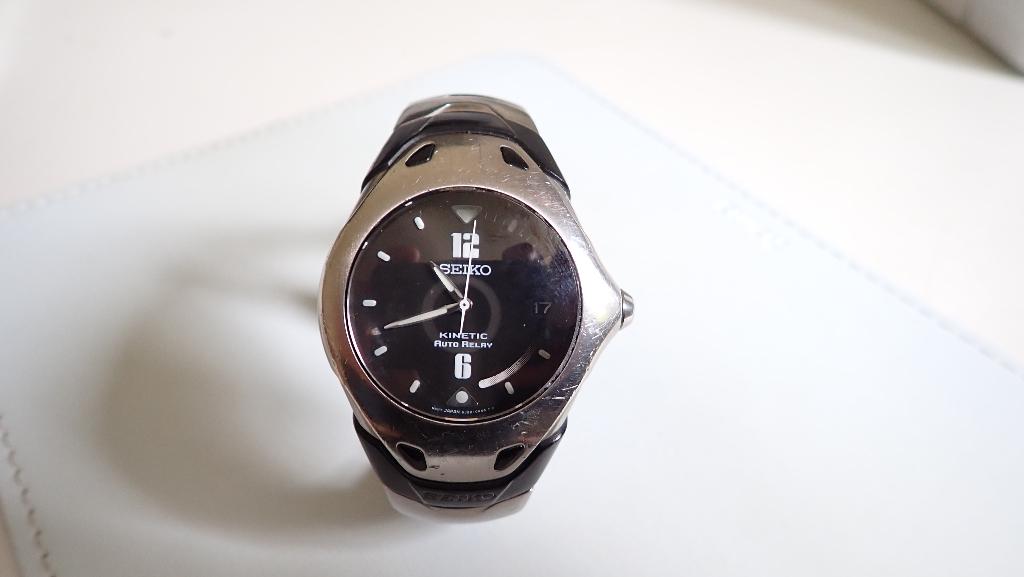 Seiko kinetic auto relay, Gebruikt, Staal, Ophalen of Verzenden, Seiko