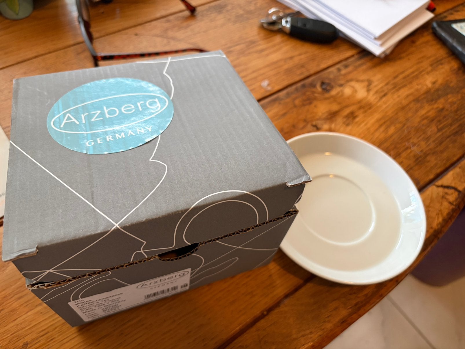 72 nieuwe Arzberg Tric koffieschotels 15cm schotels servies, Ophalen, Zo goed als nieuw, Overige stijlen, Kop(pen) en/of Schotel(s)