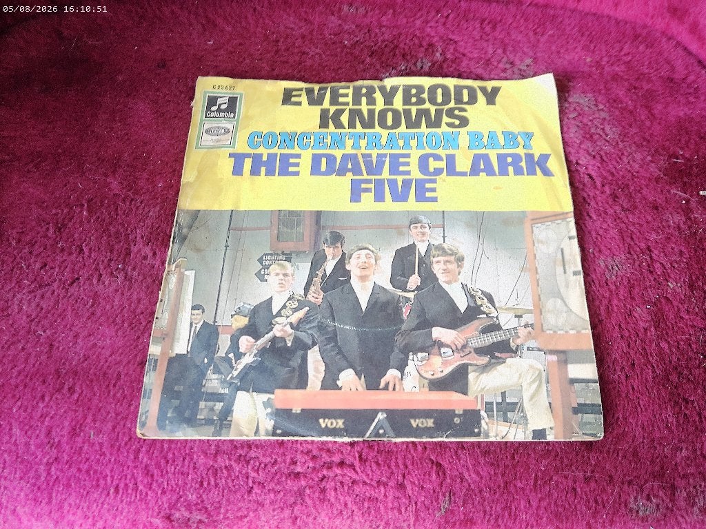 The Dave Clark Five - Everybody Knows / Concentration Baby, Cd's en Dvd's, Gebruikt, Fotohoes, 7 inch, Ophalen of Verzenden