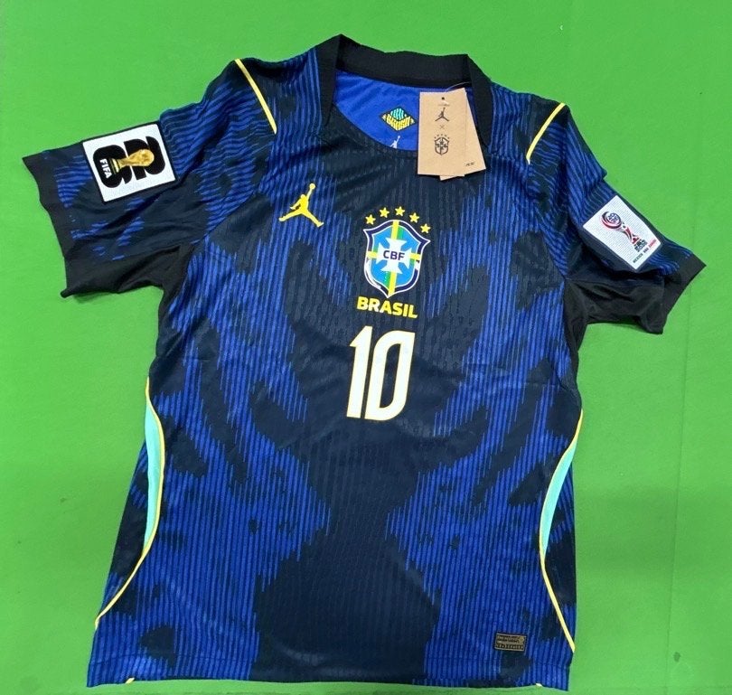 Brazilië thuisshirt Neymar Jr. Maat L, Ophalen, Nieuw, Maat 52/54 (L), Blauw