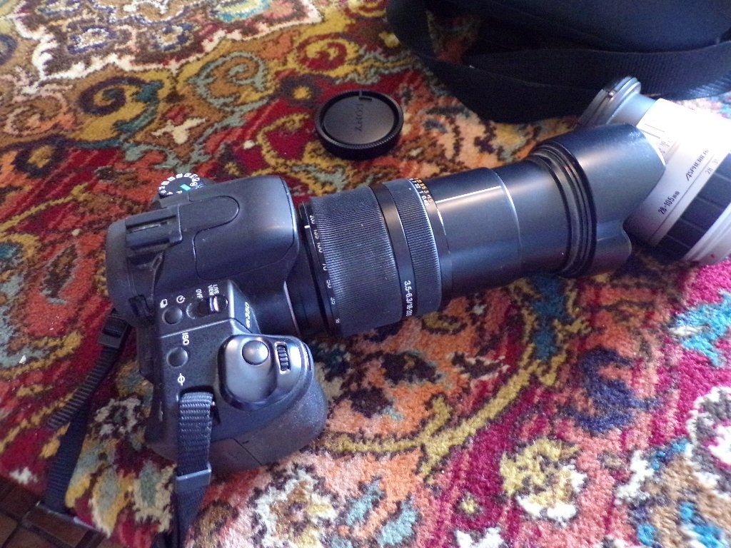 Sony DSLR A350 camera met 2 lenzen en cameratas, 14 Megapixel, Gebruikt, Spiegelreflex, Ophalen of Verzenden