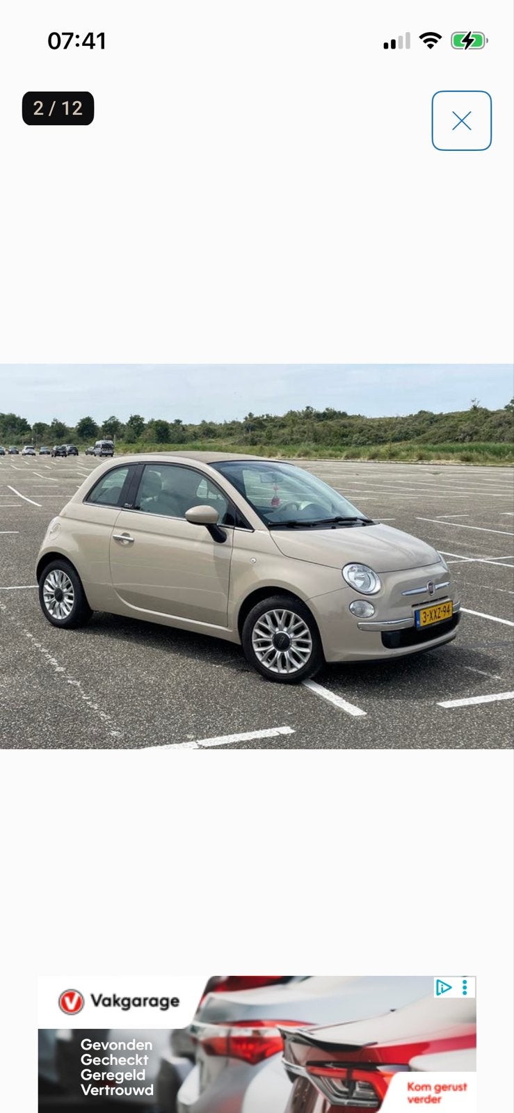 Fiat 500 Twinair Turbo 80pk 2014 Bruin, Auto's, Fiat, 31 €/maand, Bruin, Origineel Nederlands, Handgeschakeld