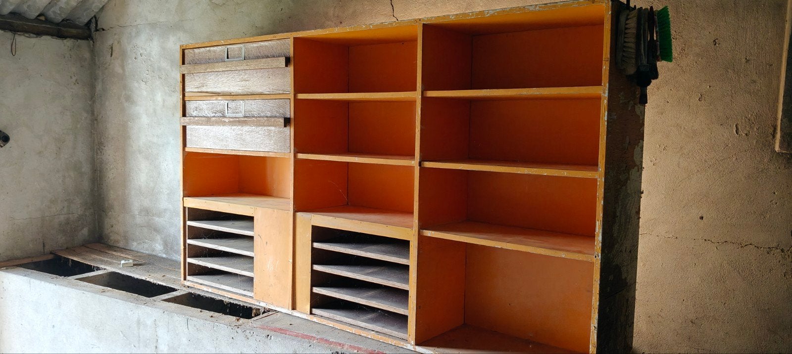 Grote open kast met planken en lades, Huis en Inrichting, Ophalen, Gebruikt, Met lade(s), 150 tot 200 cm