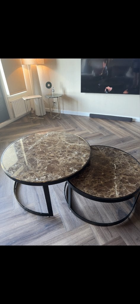 Mooie Salon tafel 2 delig, Huis en Inrichting, Tafels | Salontafels, Ophalen, 100 tot 150 cm, 50 tot 100 cm, Zo goed als nieuw