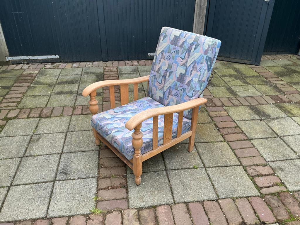 Antieke rokersstoel, Ophalen, Gebruikt, Hout