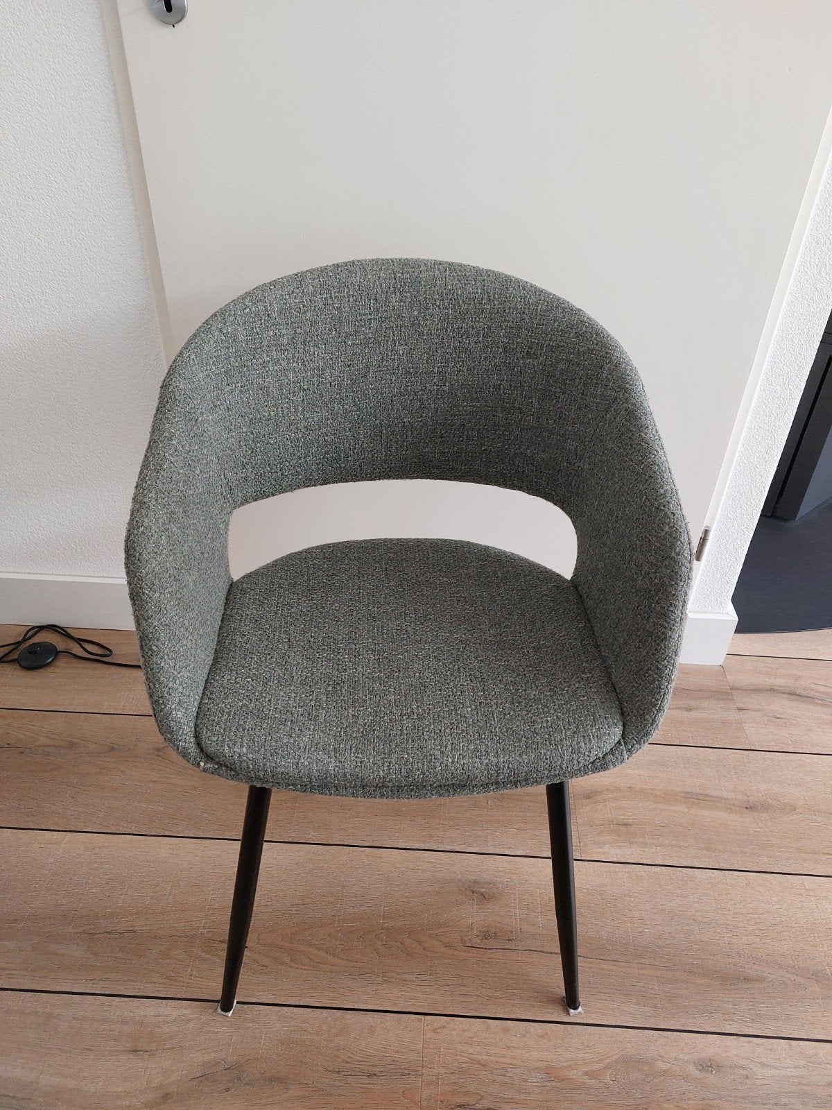 Kick Collection eetkamerstoelen - 4 stuks groen/grijs, Huis en Inrichting, Stoelen, Ophalen, Gebruikt, Overige kleuren, Modern