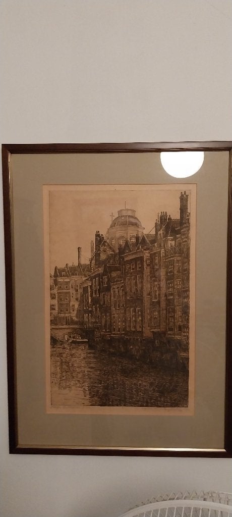 Ets Steiger Rotterdam uit 1910 - 5/100, Antiek en Kunst, Kunst | Schilderijen | Klassiek, Ophalen, Realistisch, Gedateerd, Print