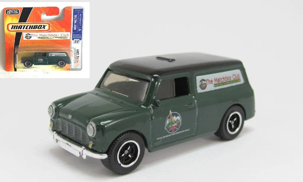 Austin Mini Van Groen MICA Club Matchbox., Ophalen of Verzenden, Zo goed als nieuw, Auto