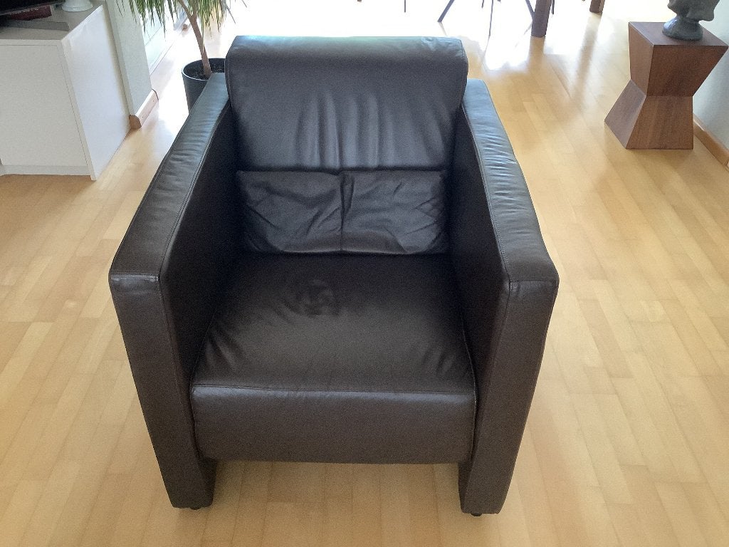 Fauteuil, Ophalen, Minder dan 75 cm, Moderne disign stijl, Leer