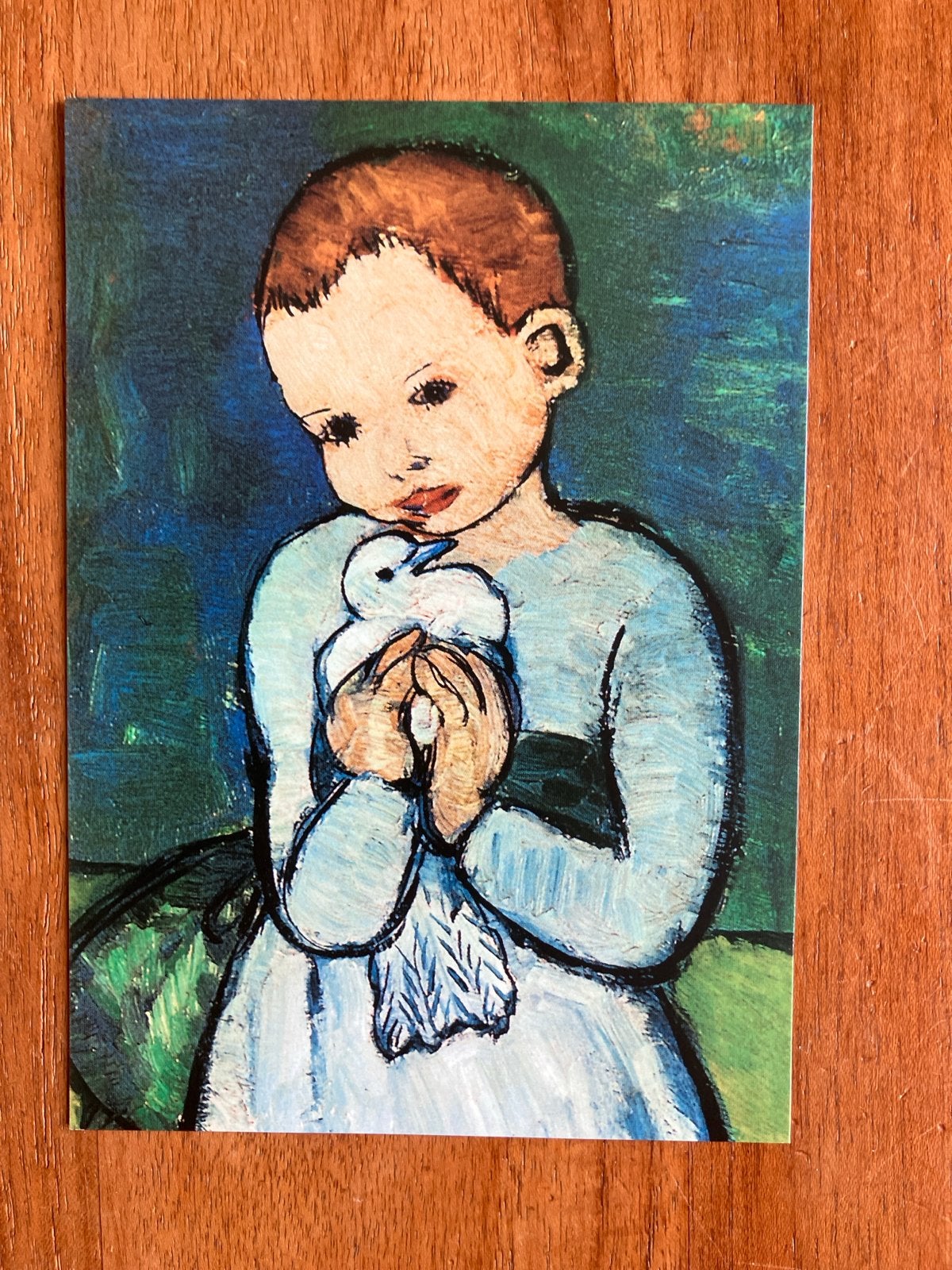 Picasso Ansichtkaart - Kind met Duif (1901). Detail., Ophalen of Verzenden, 1980 tot heden, Ongelopen, Kinderen